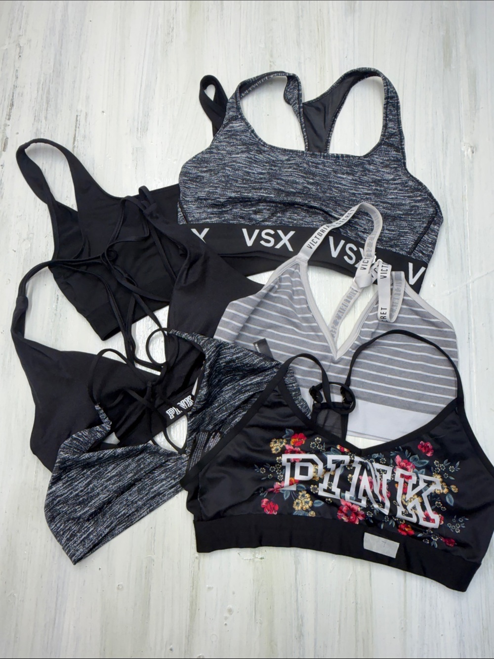 Victoria’s Secret PINK / VSX Sports Bra Bundle - Size Large (Lot of 6)